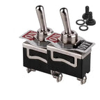 2PCS SPST Waterproof Toggle Switch DC 12V-24V 15A 250V Marine Heavy Duty 2 Pin ON Off Spade Terminals for Automotive Car Boat