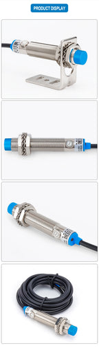 Cloweit M12 Capacitive Proximity Switch Level Sensor Detects Metal Liquid In Plastic Feed LJC12A3-A Series Shielded Unshielded