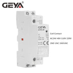 GEYA GYHC Modular Household Contactor AC24V 48V 110V 220V 2P 25A 2NC 2NO 1NO1NC 50/60Hz