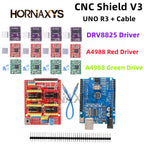 CNC Shield V3 Engraving Machine 3D Printe+ 4pcs DRV8825 Or A4988 Driver Expansion Board For Arduino + UNO R3 With USB Cable