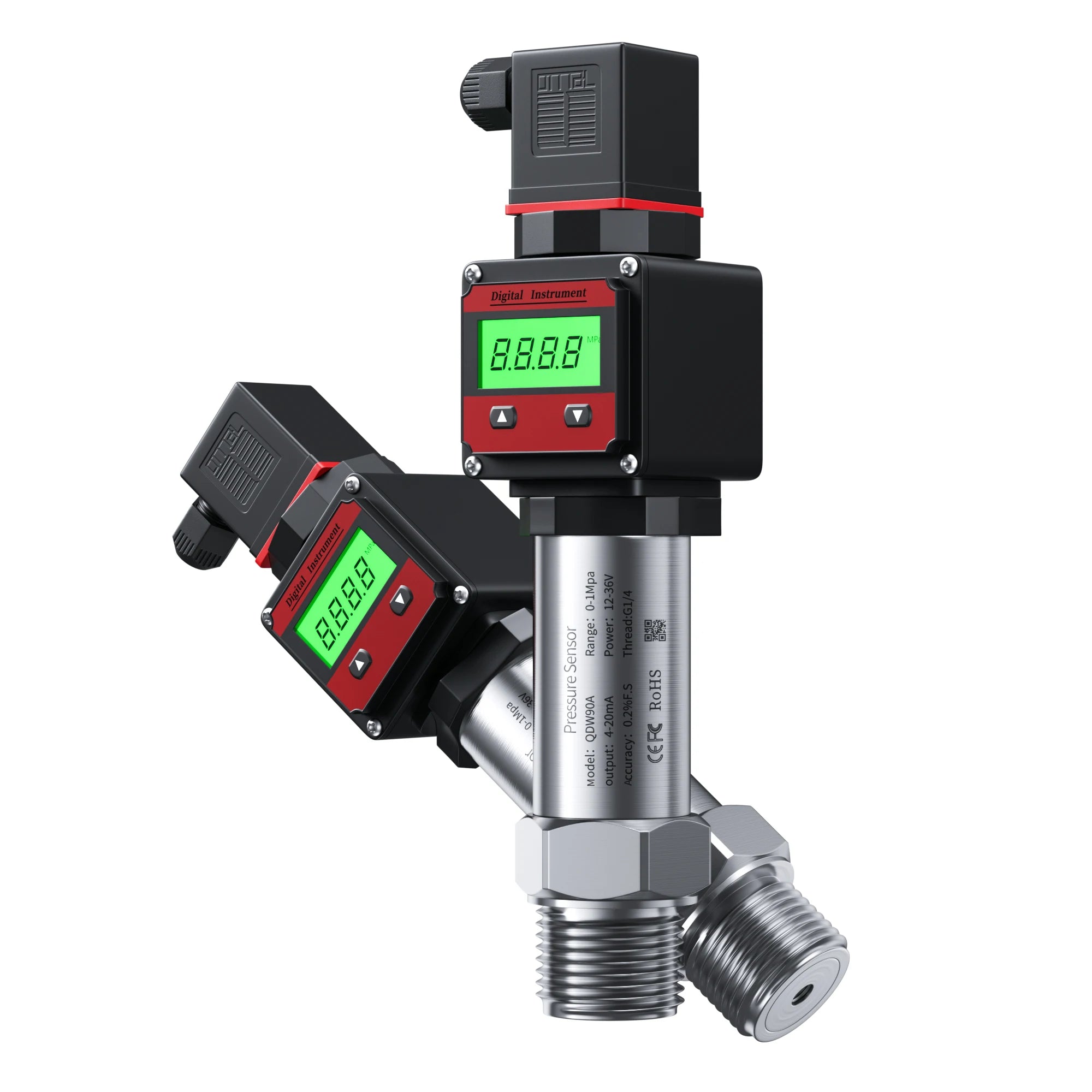 Digital Pressure Transducer RS485 0-10V 4-20mA Digital Pressure Transmitter 0-4bar 0-100bar M20*1.5 Pressure Sensor Transmitter