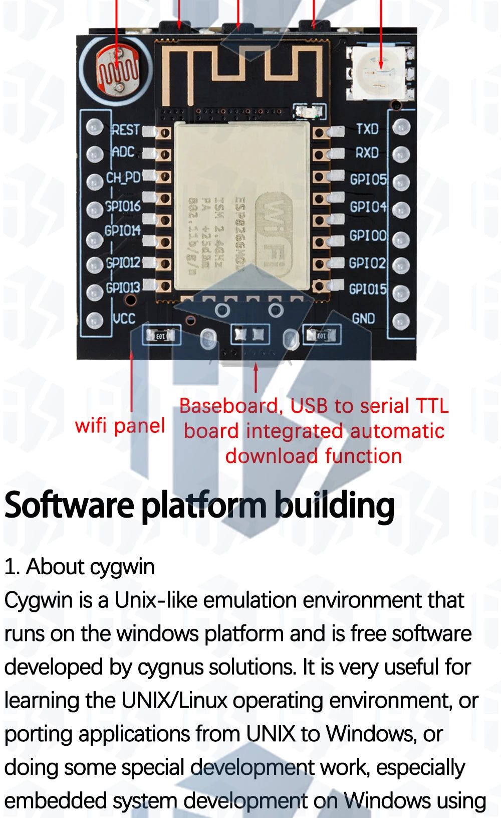 ESP8266 WiFi Wireless Transceiver Module ESP-01/ESP-01S/ESP-07/ESP-07S/ESP-12/ESP-12E/ESP-12F for Arduino DIY Projects