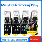 Power Electromagnetic Relay MY2N‑J MY4N‑J HH52P HH54P With PYF11A Socket Base DIN Rail Mount Coil DC12V DC24V AC220V Industrial
