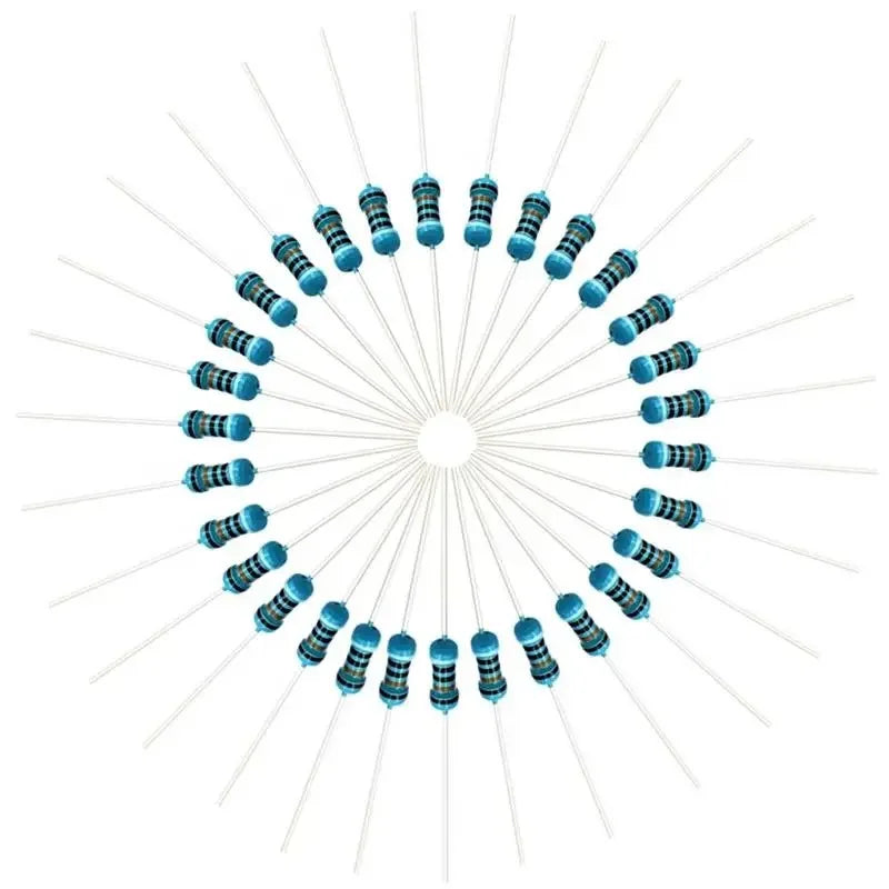 100pcs 1/4W Resistance 0.1R~2.2M 1% Metal Film Resistor Series 0.25W 1R 10R 47R 100R 220R 470R 1K 2.2K 10K 22K 100K 220K 1M ohm
