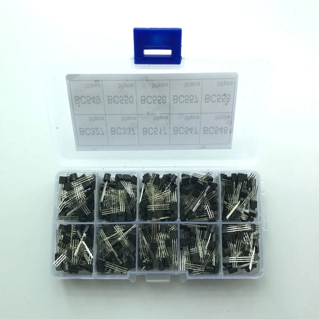 200Pcs New Version Transistor Kit PNP/NPN 10 Values TO-92 Set BC327 BC337 2N2222 2N2907 2N3904 2N3906 S8050 S8550 A1015 C1815