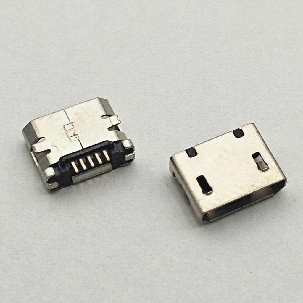 50pcs Micro USB Connector SMD Female Socket No Side Flat Mouth 5pin Short Needle for Mobile Phone Tail Data Plug Charging Port