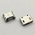 50pcs Micro USB Connector SMD Female Socket No Side Flat Mouth 5pin Short Needle for Mobile Phone Tail Data Plug Charging Port