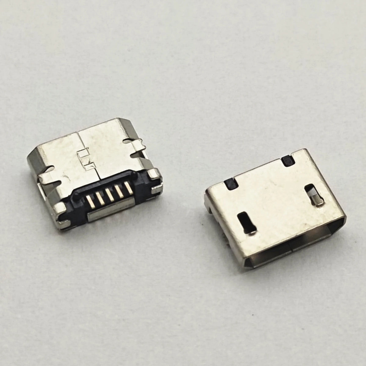 50pcs Micro USB Connector SMD Female Socket No Side Flat Mouth 5pin Short Needle for Mobile Phone Tail Data Plug Charging Port
