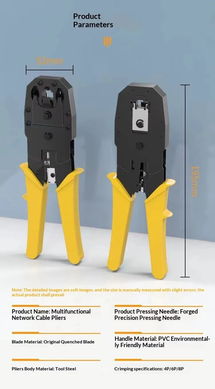 Special Cata7 Crimper Tool Network For Handmade RJ11 RJ45 4P4C 8P8C Multifunction Modular Plugs Cata7 10G/Gigabit RJ45 Connector