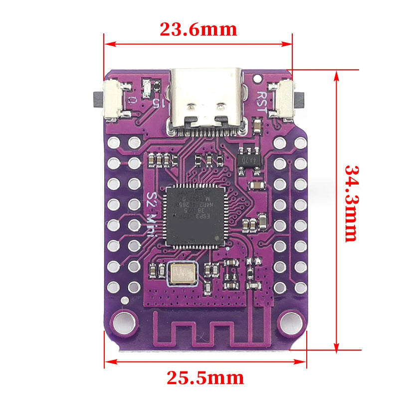 LOLIN ESP32 S2 Mini V1.0.0 ESP32-S2FN4R2 4MB Flash 2MB PSRAM WiFi IoT Board Support MicroPython Arduino