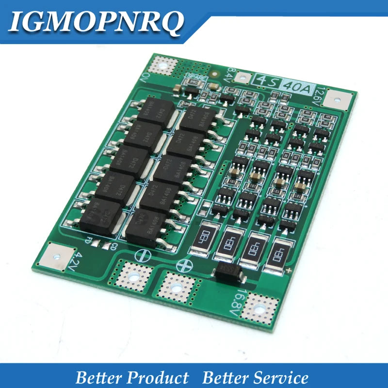 4S 40A Li-ion Lithium Battery 18650 Charger PCB BMS Protection Board with Balance For Drill Motor 14.8V 16.8V Lipo Cell Module