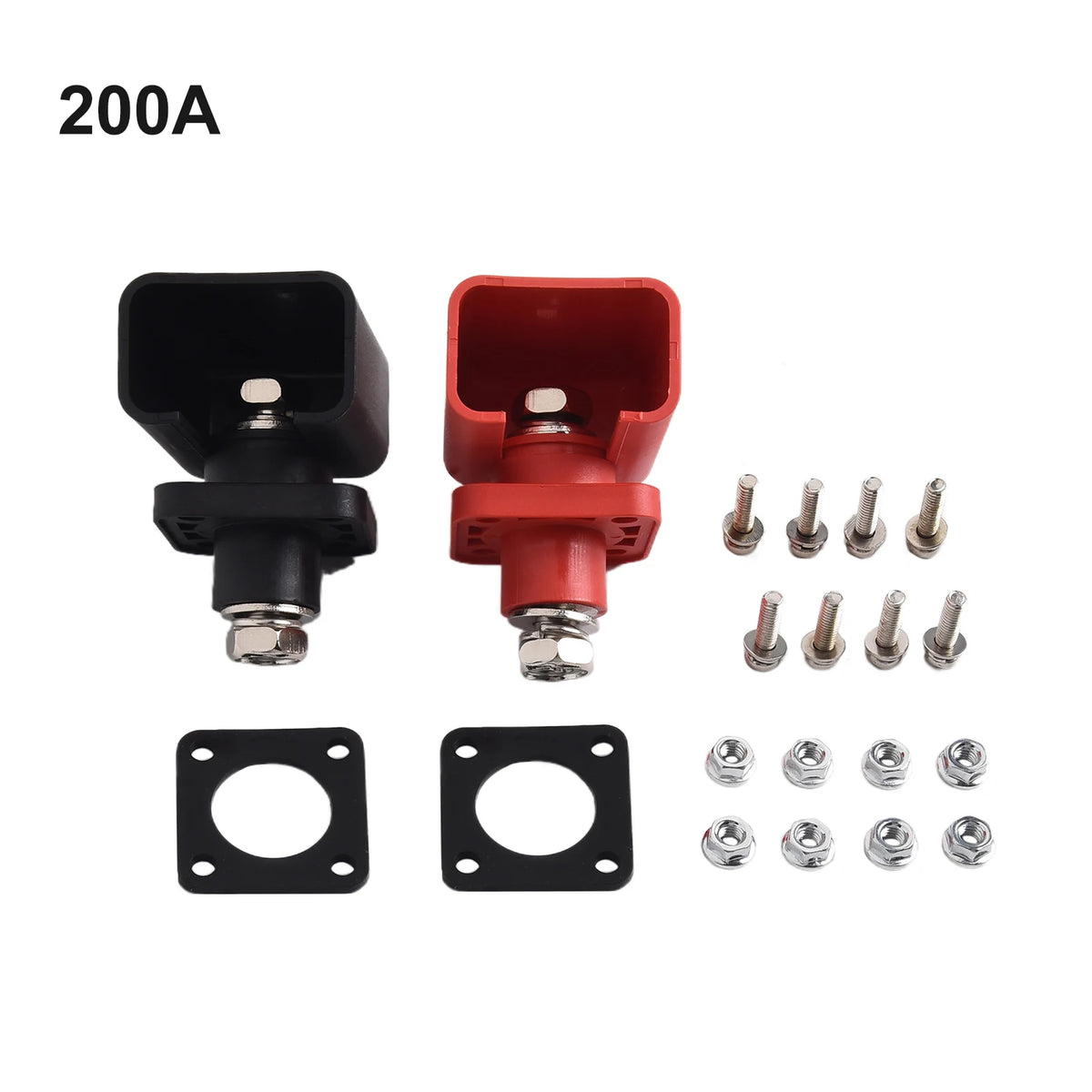 2pcs 200A Through Wall Type Lithium Battery Energy Storage Terminal High-Current Lithium Battery Copper Terminal Connectors