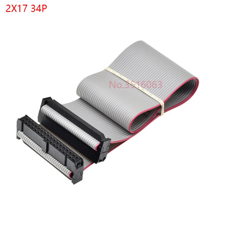 2pcs 2.54mm Pitch Fc-6/8/10/14/16/20/40/50 Pin 30cm Jtag Isp Download Cable Gray Flat Ribbon Data Cable For Dc3 Idc Box Header