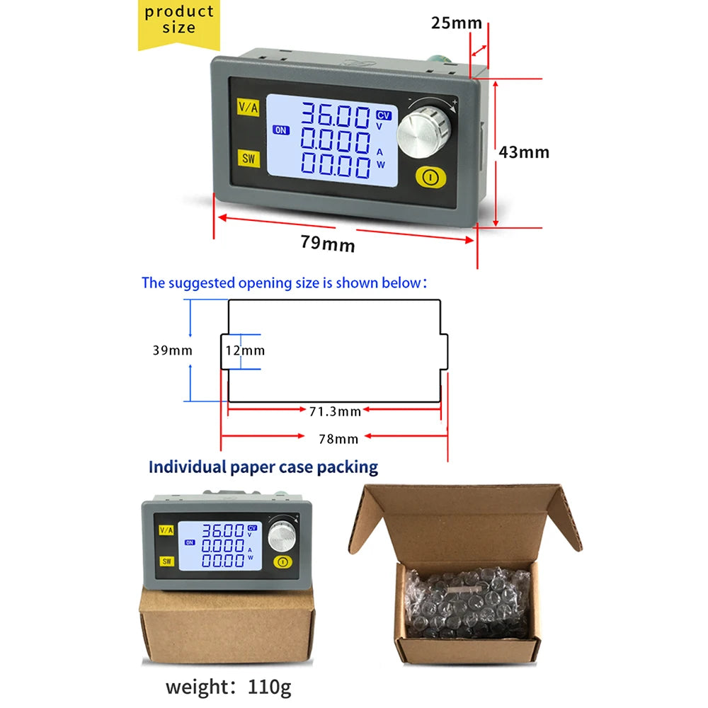 DC DC Buck Boost Converter 5.0~30V To 0.6~30V Adjustable Regulated Laboratory Power Supply CC CV 0~4.0A 6V 12V 24V Power Module