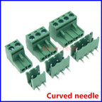 5SETS 2EDG 2/3/4/5/6/7/8/9 pin screw terminal block connector 5.08MM pitch PLUG + Straight PIN HEADER SOCKET for pcb 2p 3p 4p