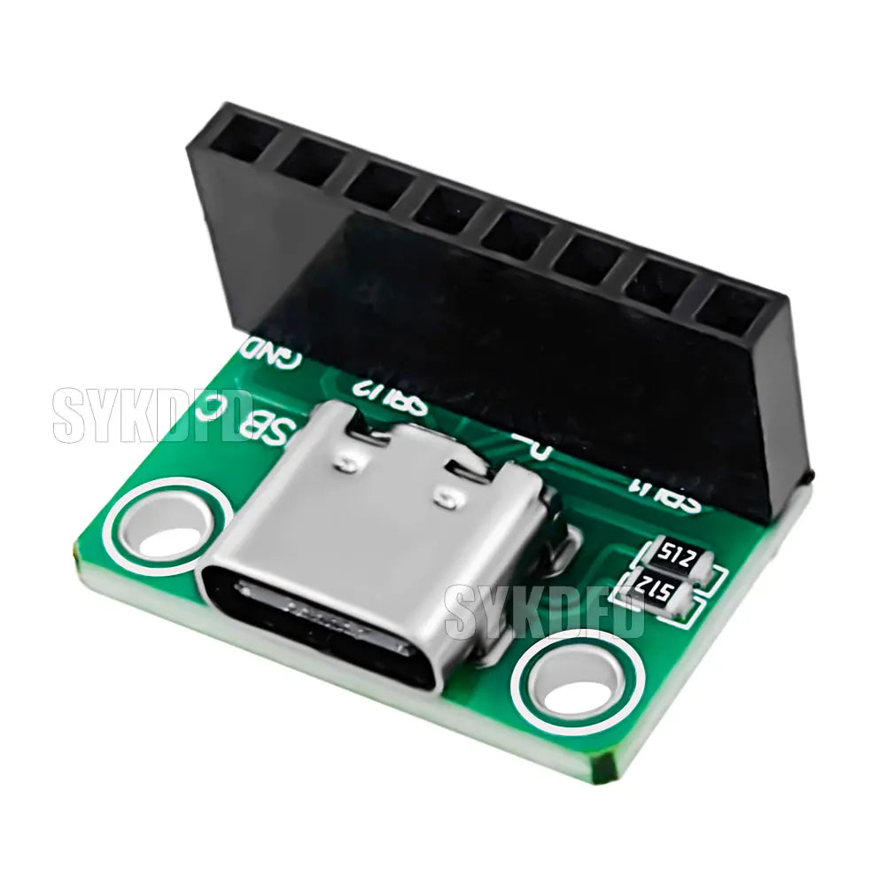 USB 3.1 Type C Connector 16 Pins Type-C Female Socket Receptacle Adapter Type-C 16Pin Adapter Board 8pin 512  Dual Resistor 5.1K