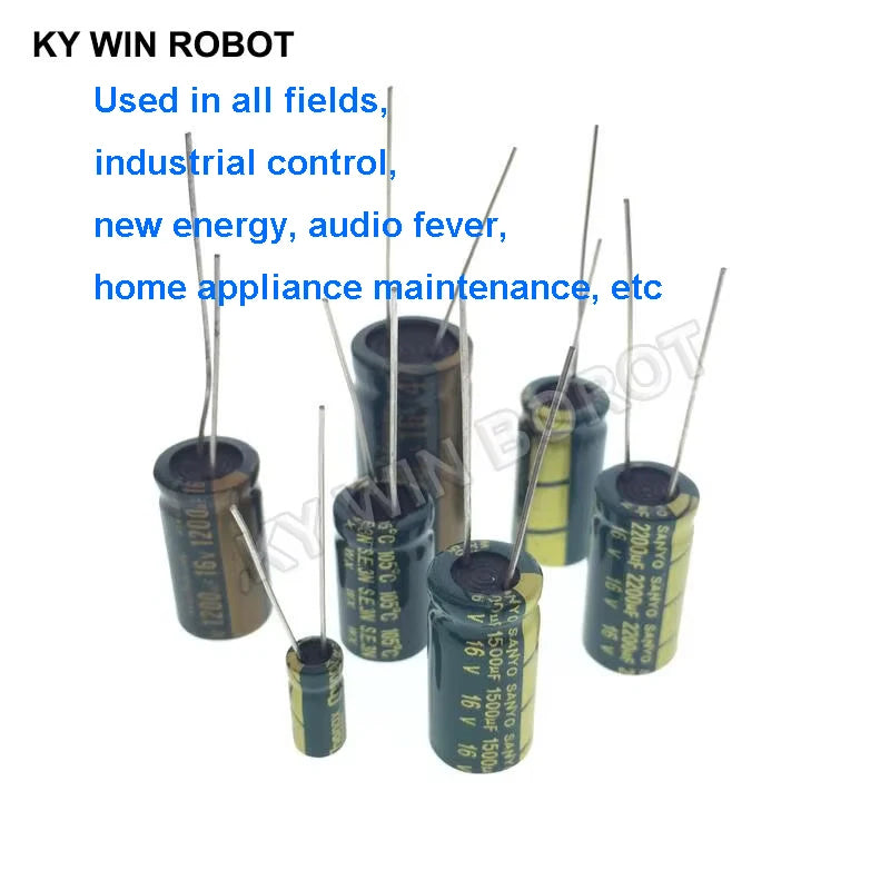 Direct Plug Radial Electrolytic Capacitor 6.3V-450V 10UF-4700UF 105℃ High Frequency Low ESR Aluminum Capacitor Fast Shipping Off