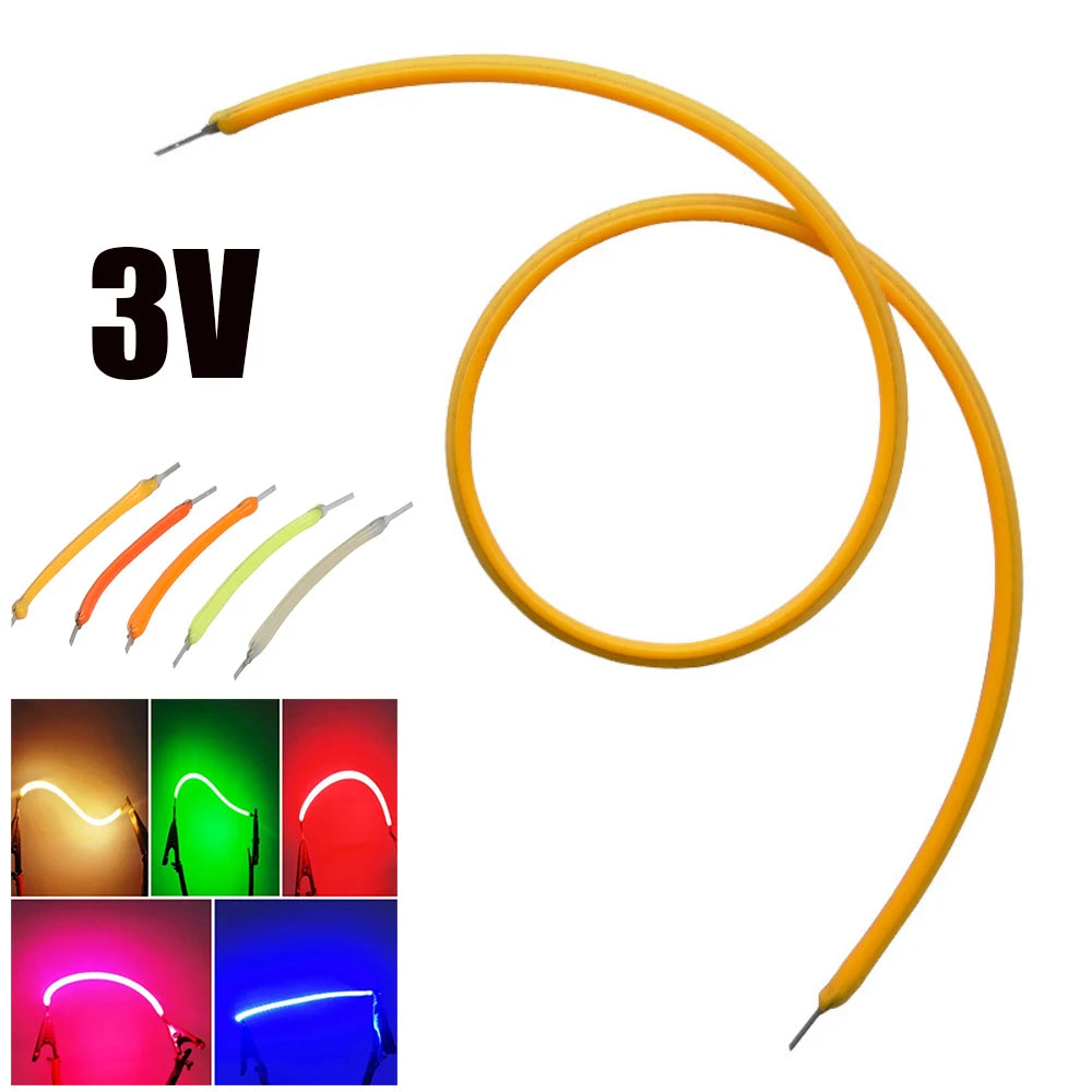 DC 3V Flexible COB LED Diode 60MM 125MM 145MM 185MM 300MM 450MM Yellow/Red/Blue/Green/White Edison Bulb Lamp Parts LED Filament