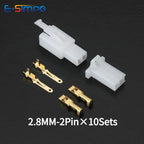 10Sets 2.8mm 2/3/4/6/9Pin Automotive Electrical Wire Connector Male Female Cable Terminal Plug Kits Car Motorcycle Plug Socket