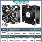 EC Axial Fan 60mm 80mm 90mm 120mm Ball Brushless Fan Cooler AC 110V 120V 220V 230V 240V Computer Case Fan 6025 8025 9225 12038