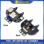 Keyestudio Fox:bit ESP32-S3 Camera Built-in 520 KB SRAM and External 8MB PSRAM Supports OV2640 and OV7670 Cameras WIFI Upload