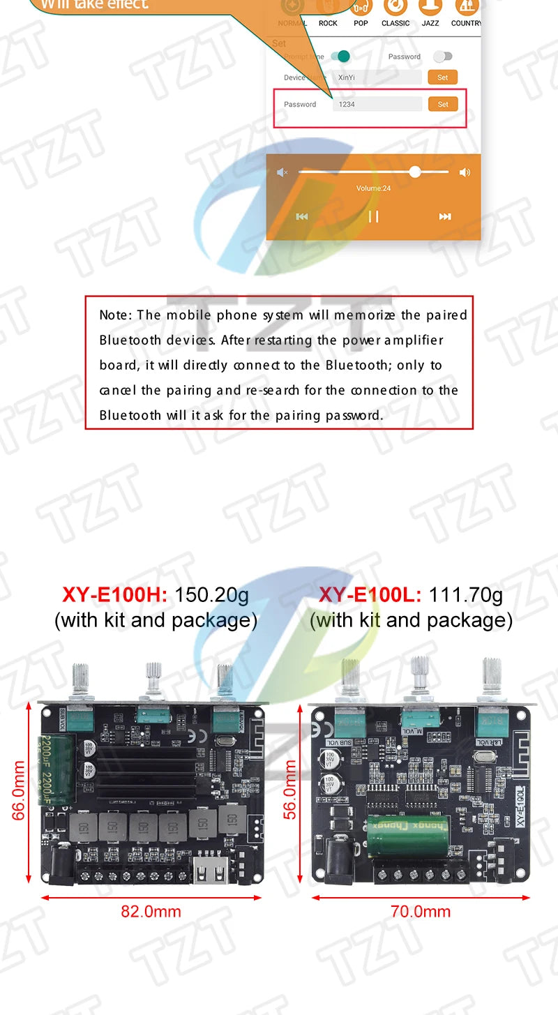 XY-E100H XY-E100L 2.1 Channel Bluetooth Audio Amplifier Board Module 50W+50W+100W Subwoofer With High Fidelity And Sound Quality