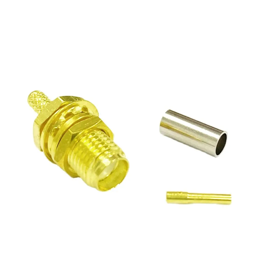 New 1- 10PCS SMA  Male Plug Female Jack /RP RF Coax Connector Crimp For LMR100 RG174 RG316 Cable Straight Goldplated Adapter