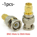 BNC to SMA / RP-SMA RF Adapter Connector Male Female Straight 4-Hole Flange Coaxial Converter for FPV WiFi Radio Antenna Systems