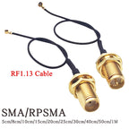 2Pcs 1.13 Cable SMA Female Connector To UFL/U.FL/ Low Loss Cable To (RP)SMA Pigtail WiFi Antenna Extension Cable