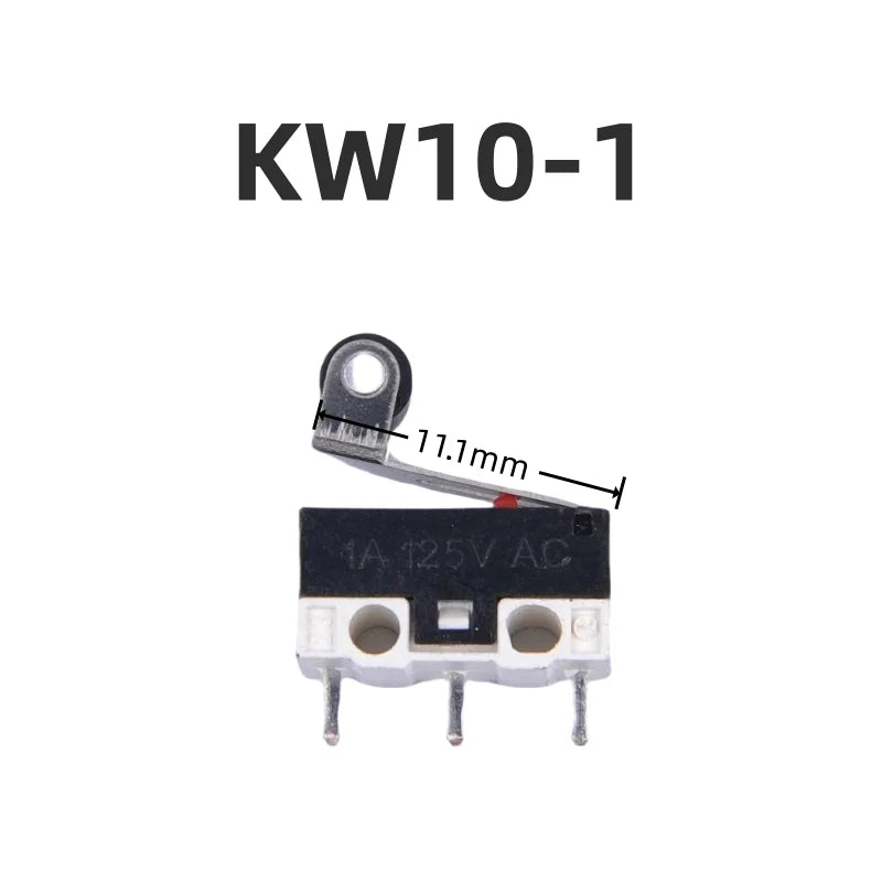 10PCS KW10 Miniature Limit Switches, Mouse Micro Motion 1A, 125/250V Self Resetting Switch