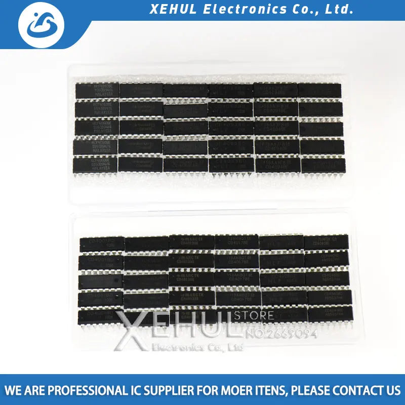 12 Types CD40XX DIP 4000 series CMOS logic IC product combinations, 5 pieces each, totaling 60 pieces
