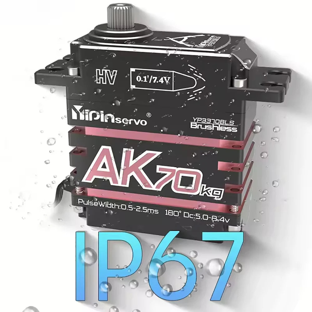 70kg AK70 47kg Brushlessfor Servo PWM Magnetic Coding Servo Motor CNC Aluminium Shell Metal Gear for Rc Car 1/8 1/10 1/12