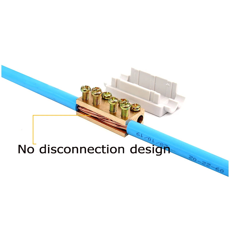 Parallel Wire Splitter Without Cutting, High-Power T-Type Main Branch Terminal Block, 1-In 2-Out for 1.5-6-10-16mm² Cables