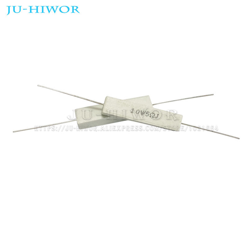 5pcs 10W 5% SQP Cement Resistor 0.1 0.22 0.33 0.5 1 1.2 1.8 2 2.2 3 3.3 3.6 4.7 5 8 10 15 20 25 30 100 K R ohms Power Resistance
