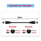 1Pcs M12 4Pin Aviation Connector Extension Cable 20CM Male to Male/Female GX12 Adapter for CCTV Camera Security DVR