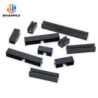 10PCS DC3 2.54mm Pitch Dual Row PCB Header - Male Straight/Right Angle Pin Socket (6P/8P/10P/14P/16P/20P/30P/34P/40P)
