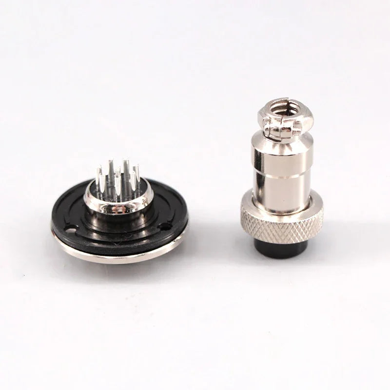 10sets Aviation Socket Plug GX12-2/3/4/5/6/7Pins 16MM Rhombus Flange Seat DF16 Series M16 Aviation Column Circular Connector