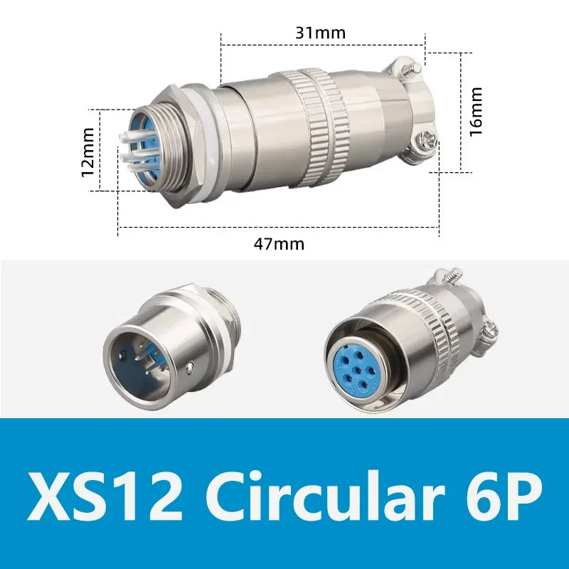 5/20PCS XS12 Connector 12mm Push-pull Circular Quick Connector 2pin 3/4pin5pin6pin7pin 3A 250V Male and Female Plug