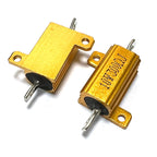 1PCS RX24 10W Aluminum Power Metal Shell Case Wirewound Resistor 0R1 0R15 0R22 0R25 0R3 0R33 0R5 0R6 0R8 1 R Ohm 0.1R-300K