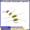 10/50PCS electrodeless electrolytic capacitor 100V 1UF 2UF 3.3UF 4.7UF 10UF 22UF 33UF 47UF 100UF  NP vertical horizontal