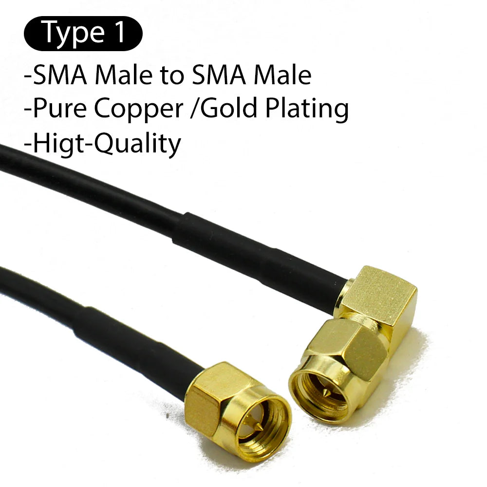 RG174 SMA to SMA Male Female Straight Right Angle Antenna extension jumper RF Pigtail Adapter Cable For WIFI 3G 4G GSM Antenna