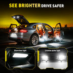 AUXITO 2Pcs T10 W5W LED Bulbs Canbus 6500K White Red Yellow 194 168 2825 Interior Light Reading Trunk Dome Map Lamp Super Bright