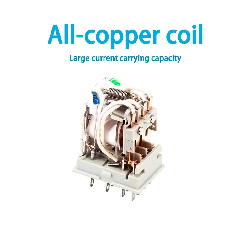 2Pcs CNTD CKE-2CS Miniature Relay 8-Pin DPDT 5A 250VAC 30VDC Plug-in Silver Alloy 14 Coil Voltages DC/AC CCC CE RoHS