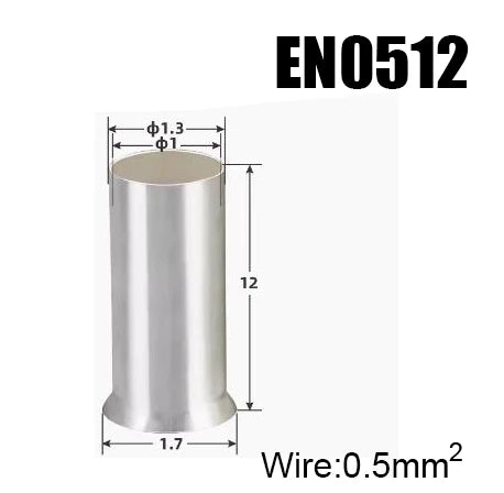 EN Copper Electrical Wire Non-Insulated Naked Sleeve Tubular Crimpare Connectors Tube Cord End Ferrules Cable Lug Crimp Terminal