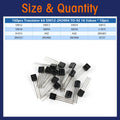 Transistor Assortment Kit TO92 PNP/NPN A1015 BC327 BC337 C1815 S8850 2N2222 2N2907 2N3904 2N3906 for Electronics DIY Repair