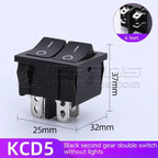 10pcs KCD2 KCD5 21x24mm 21*24mm Rocker Switches Kit 4 Pin 6Pin 2 Position 3 Position 15A/250VAC ON-OFF ON-OFF-ON