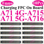 10cs USB Charging FPC Connector For Samsung A51 31 A71 A41 A21 A52 A32 A22 A12 A72 A02 Charger Plug On Board 78Pin Motherboard