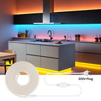 220V Led COB Neon Strip Light Dimmer Switch Power Plug Kit White Blue Pink Red Purple Yellow 5m 20m 30m 0.5m 288LED/m Flex Decor