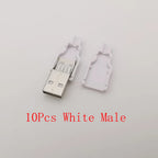 10Pcs USB 2.0 Type A 4 Pin Male Female Assembly Adapter Connector Soldering Type 5V USB-A Plug Socket Charging Data DIY Repair