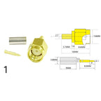 New 1- 10PCS SMA  Male Plug Female Jack /RP RF Coax Connector Crimp For LMR100 RG174 RG316 Cable Straight Goldplated Adapter